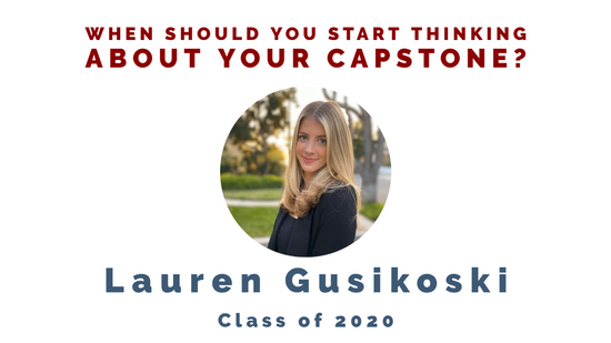 When should you start thinking about your capstone?